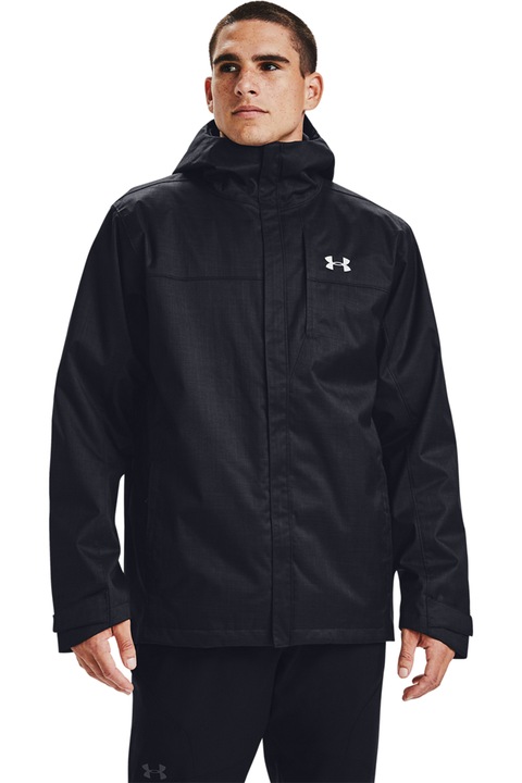 Under Armour, Jacheta 3in1 cu gluga pentru antrenament Porter, Negru