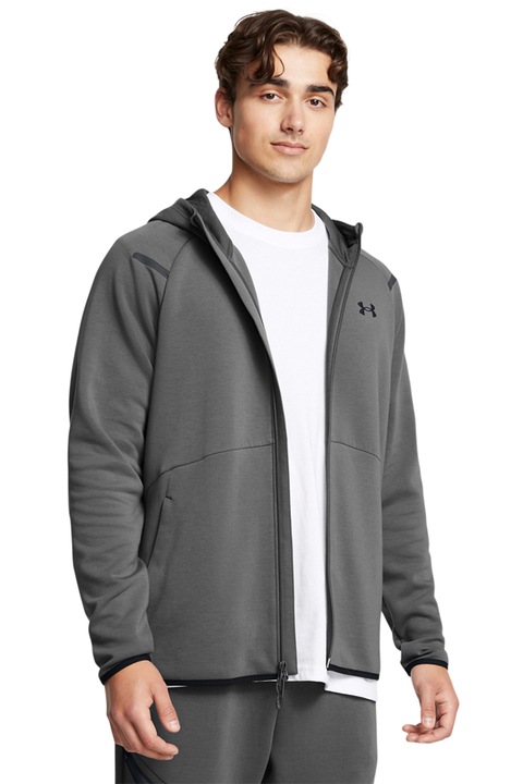Under Armour, Hanorac din fleece Unstoppable, Gri deschis