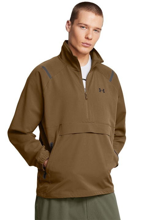 Under Armour, Jacheta cu buzunar kangaroo, pentru antrenament Unstoppable, Maro stins
