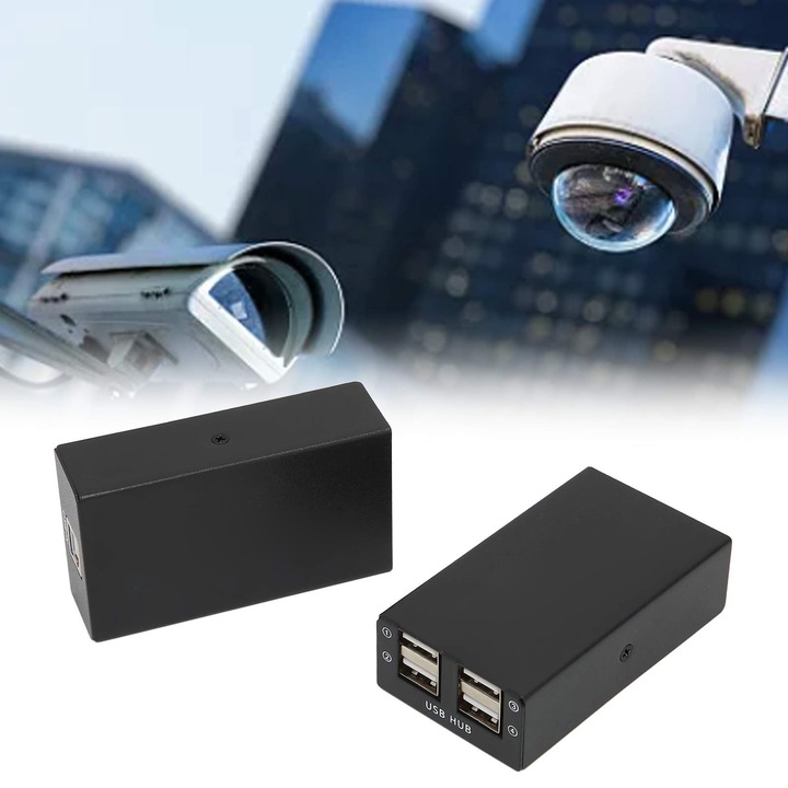 Jormftte USB 2.0 hosszabbító, 200m átvitel, fekete, 4 port