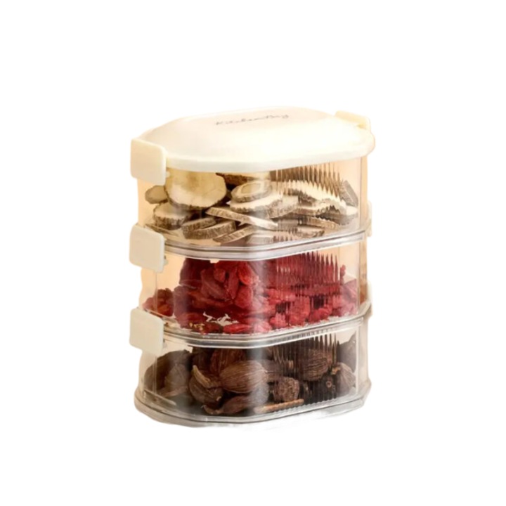 Cutii alimentare set, plastic, sigiliu flip, dreptunghi