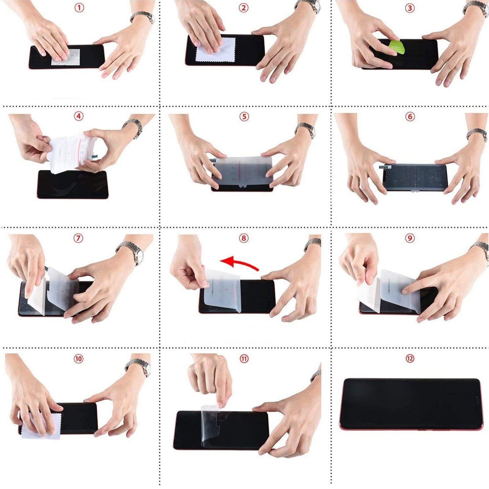 Folie Silicon Ecran pentru Samsung S24 Fe Daden, Silicon Hydrogel Regenerabil, Flexible Hydro-Crystal, Protectie Completa, Full Glue, Instalare usoara, Set complet pentru Instalare