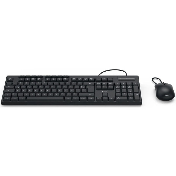 Комплект клавиатура + мишка USB Hama CKM-200 USB, 2000DPI, QWERTY RO, Черен