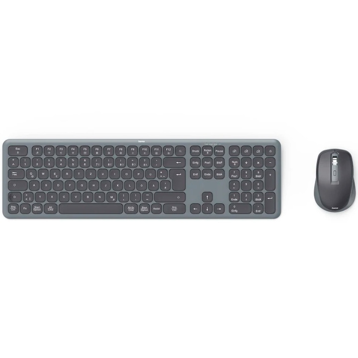 Комплект безжична клавиатура + мишка Hama WKM-550, Multi-Device, 1600DPI, Черен