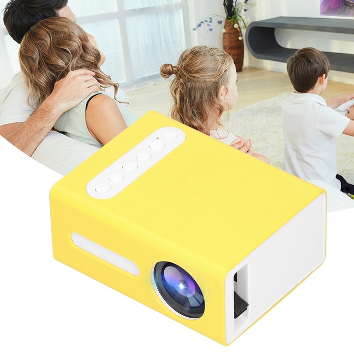 Jormftte mini videoprojektor, 320x240 felbontás, 1080P támogatás, 24ANSI fényerő, 114x87x50mm méretek