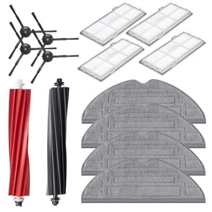 Set De Filtre Si Accesorii pentru Aspirator, Roborock S8, S8 Plus, S8 Maxv, 2 X Role De Curatare, Calitate Superioara, Filtru Hepa De Inalta Eficienta, Materiale De Calitate, 12 Bucati