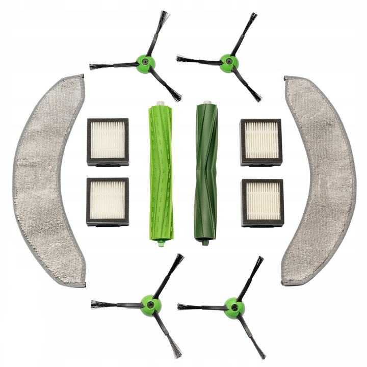 Set Accesorii Areose Pentru Irobot Roomba Combo J7 J7+ J9 J9+ Plus, 4 X Perii Laterale Cu Suruburi, Filtru Hepa De Inalta Eficienta, Calitate Superioara A Materialelor, 12 Bucati