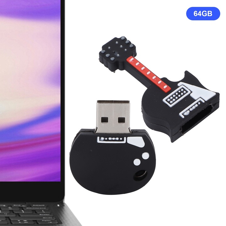 USB памет, longziming, 64GB, преносима, дизайн за бас китара