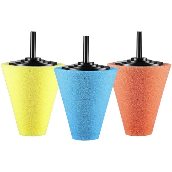 AjieQaQ kúpos polírozótárcsa készlet felnihez, 75mm, 0,45 LE, 1000 ford./perc, sokszínű, 3 db