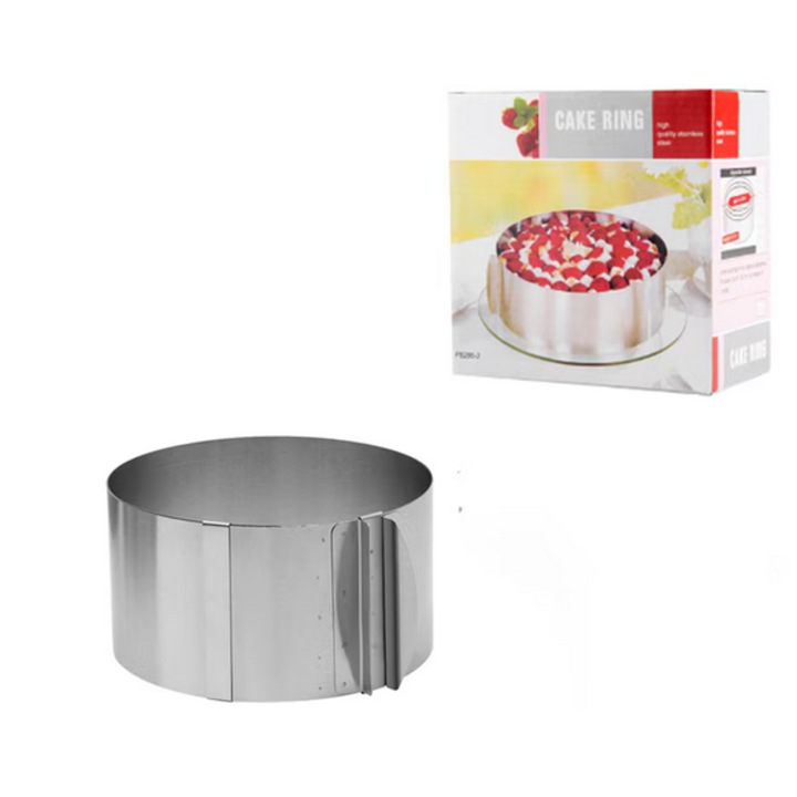 Inel reglabil pentru coacerea si montarea torturilor, prevazut cu 2 manere pentru glisare, diametru reglabil 16 - 30 cm, Inaltime 12 cm, TopBazar