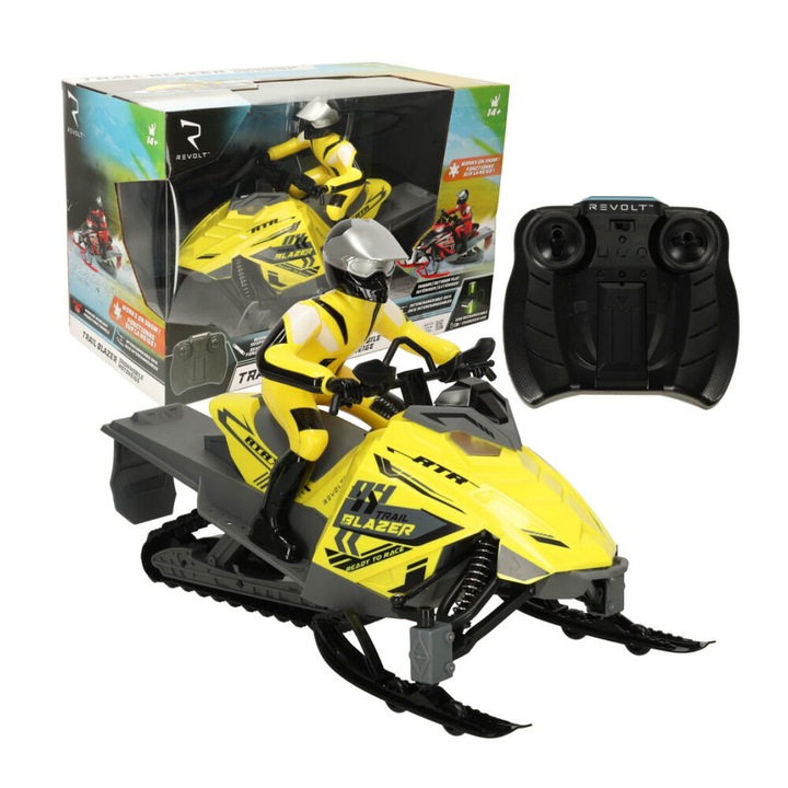 Snowmobile cu telecomanda Revolt TRAIL BLAZER, 45 x 22 x 22 cm, galben
