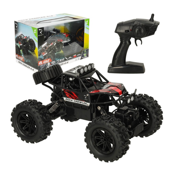 Автомобил с дистанционно управление, Revolt Rock Crawler, 4x4, черен