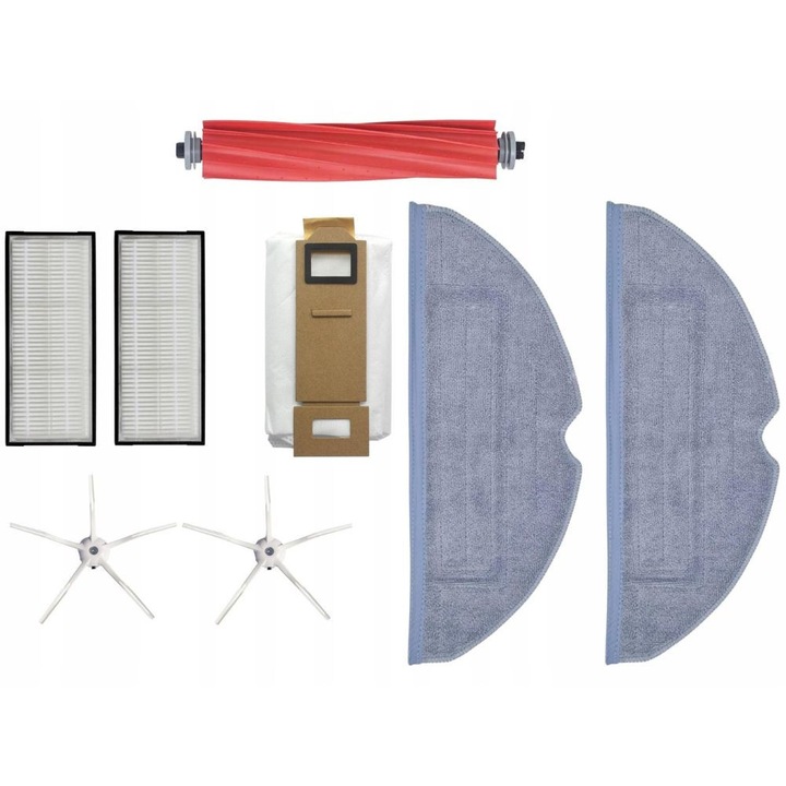 Inlocuire Perie Principala Pentru Xiaomi Roborock S7, 19.6x30x11 cm, Filtru Hepa, Perie Principala, Perie Laterala Din Silicon, Mop, Multicolor