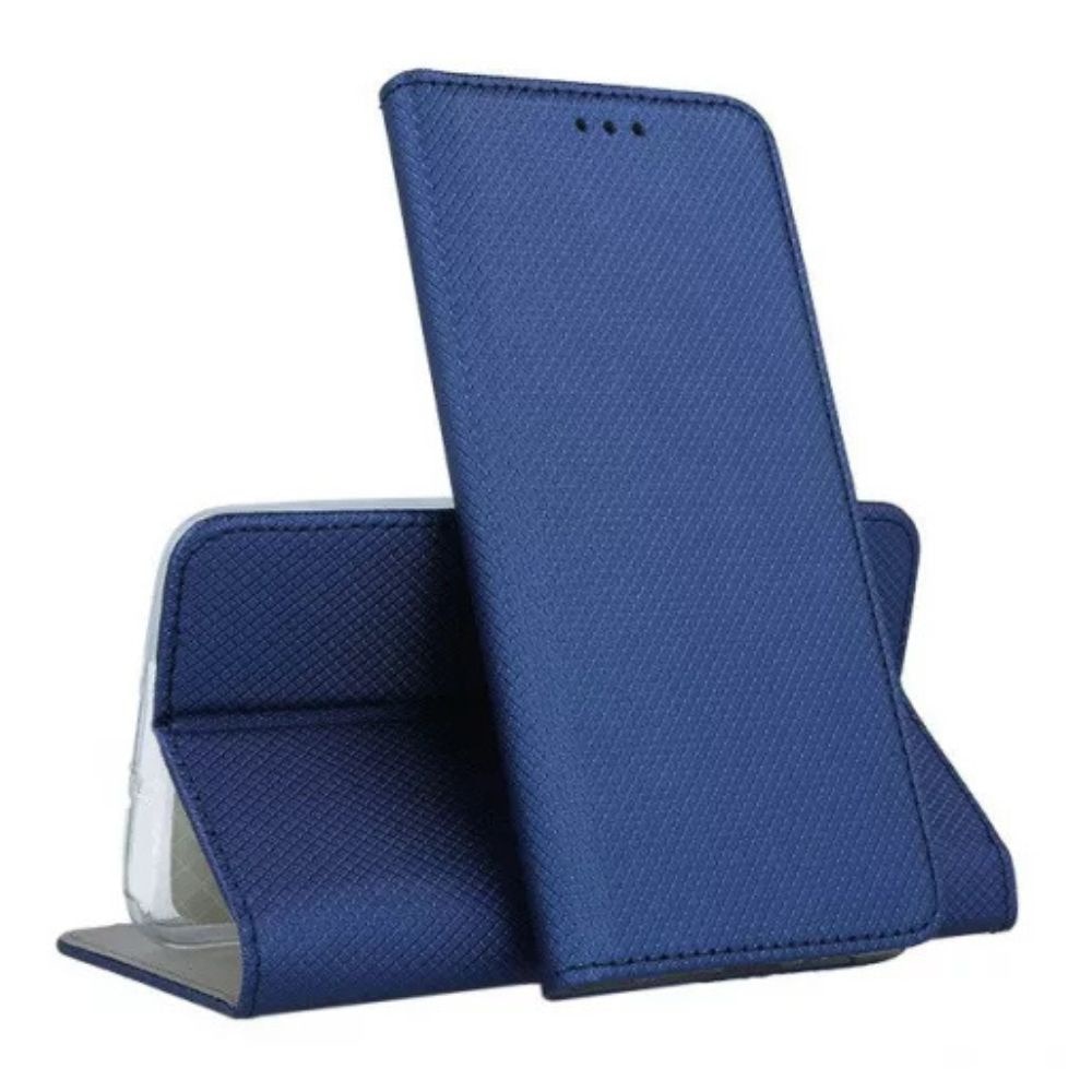 Husa tip carte compatibila cu Samsung Galaxy S24 ULTRA, G-Tech Flip Book, inchidere magnetica, buzunar card, premium stand, Albastru