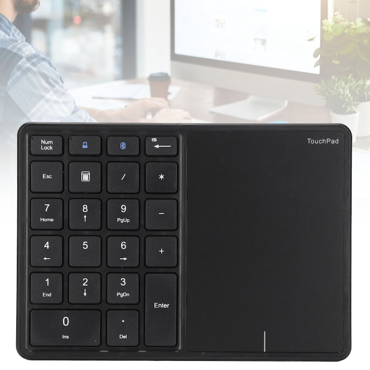 Set tastatura si mouse wireless Jormftte, 2.4G, confortabil, 10m, negru