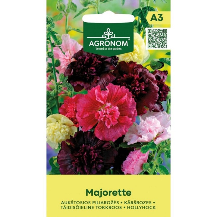 Seminte, Alcea Rosea Majorette, Agronom, plic, 0.5 grame