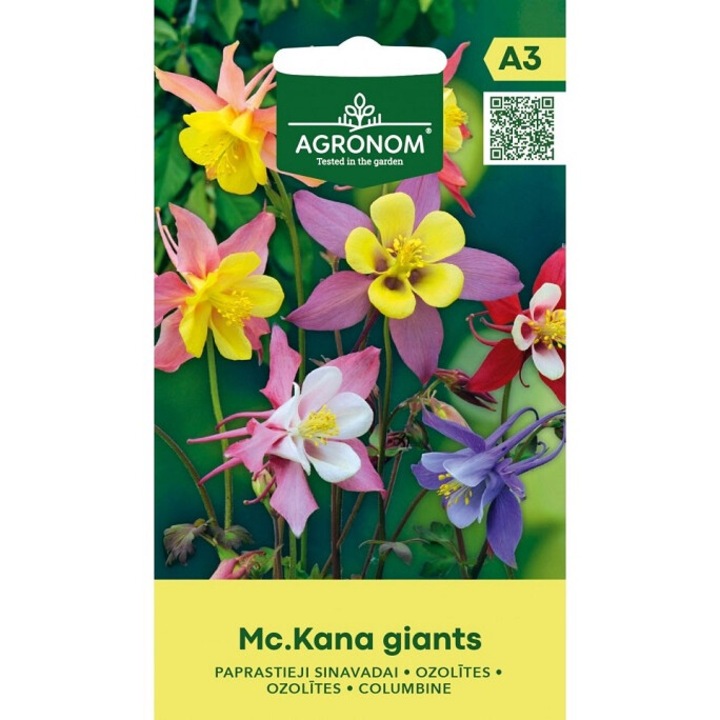 Seminte, Columbine Mc. Kana Giants, Agronom, plic, 0.2 grame