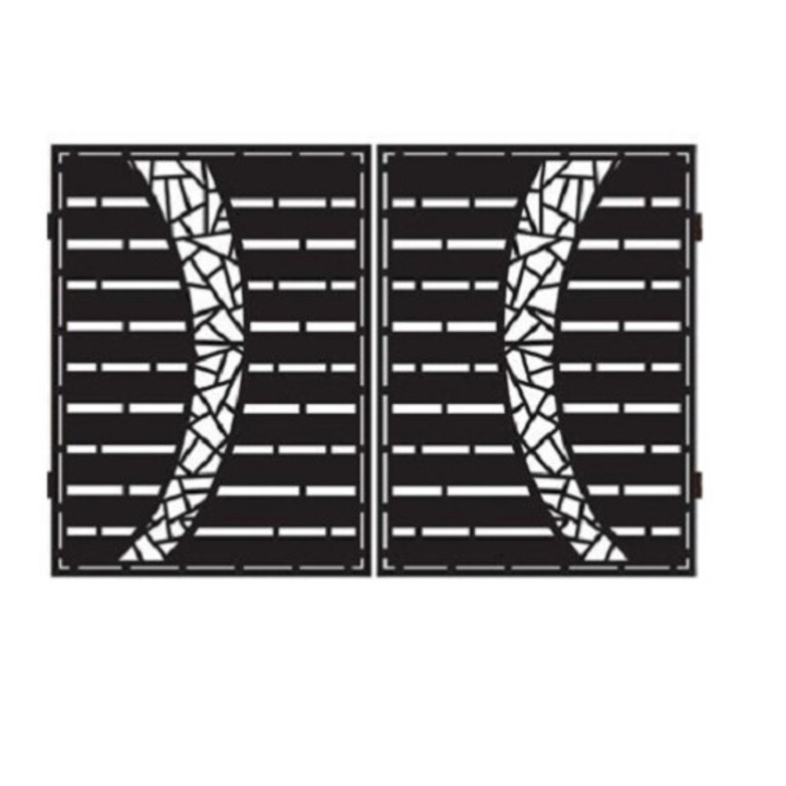 Poarta auto cu deschidere pe mijloc, model 18