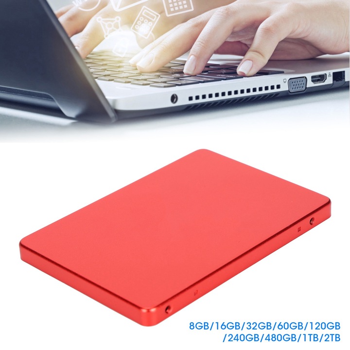 Hsthe Sea 2,5 inchi SSD rosu de mare viteza metal hard disk pentru computer desktop laptopuri PC32GB