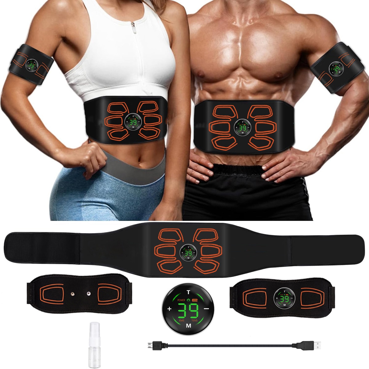 Centura Electrostimulare Abdomen, ZXJDN®, stimulare electrica EMS
