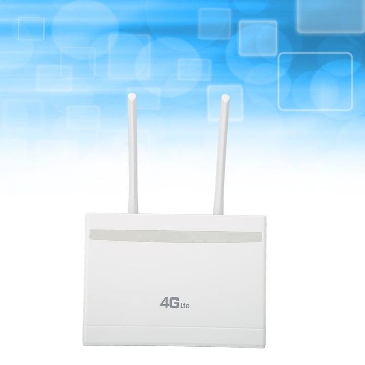Router 4G CPE Jormftte, 4 antenna, 3 internet interfész, 300Mbps, fehér, 100-240V