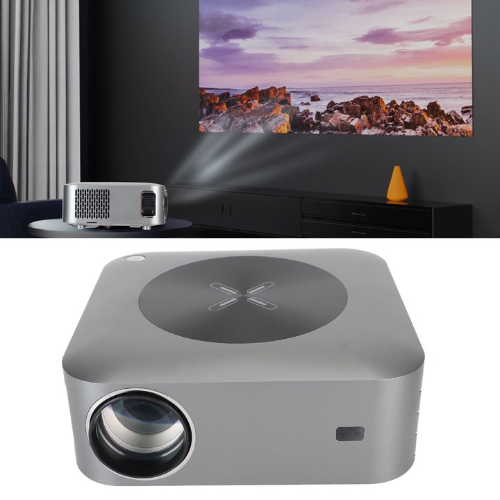 Jormftte videoprojektor, 4K, 1080P, 450ANSI, WiFi 2.4G/5G, 245x230x82mm