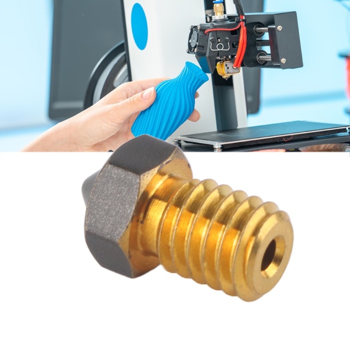5 db. Fúvókák 3D nyomtatóhoz Ender 3D V6 3D nyomtatókhoz Sárgaréz extrudercsúcsok