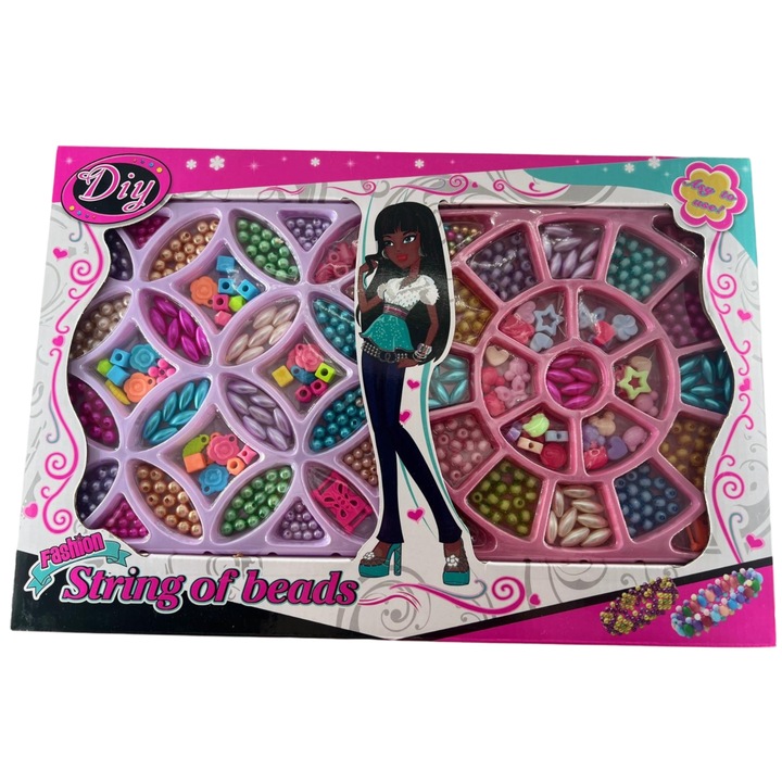 Trusa pentru creat bijuterii si accesorii pentru par Mixbo, 5 + ani, multicolor