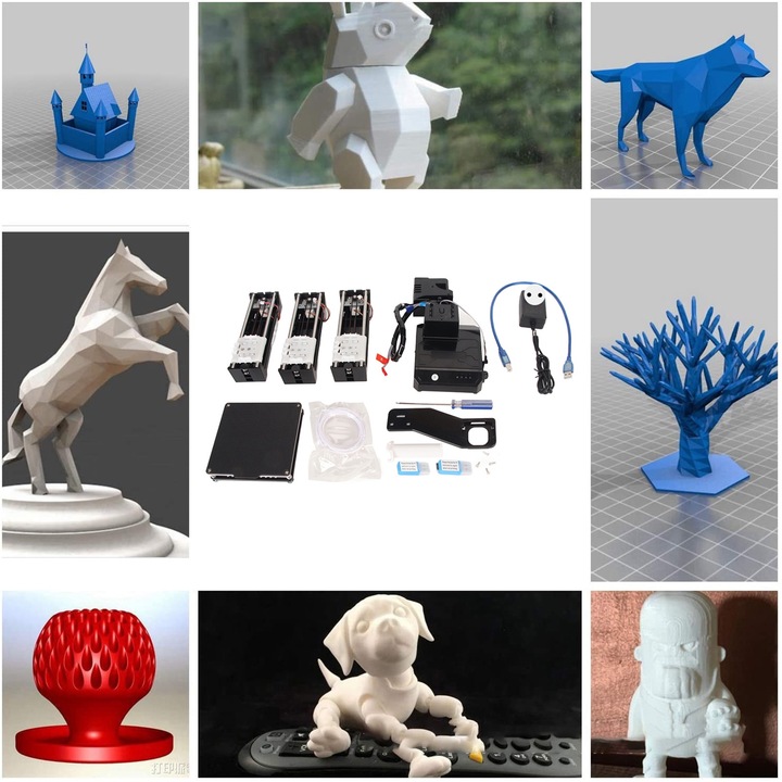 Mini FDM 3D nyomtató kezdőknek Nagy nyomtatási pontosság Egyenletes fűtés 4x4x4 hüvelykes nyomtatási térfogat Mini 3D nyomtató 100‑240V EU csatlakozó