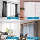 Galerie Metalica Extensibila pentru Perdele cu Inele, 76 cm, Bara de Perdele Neagra si Suporturi Reglabile