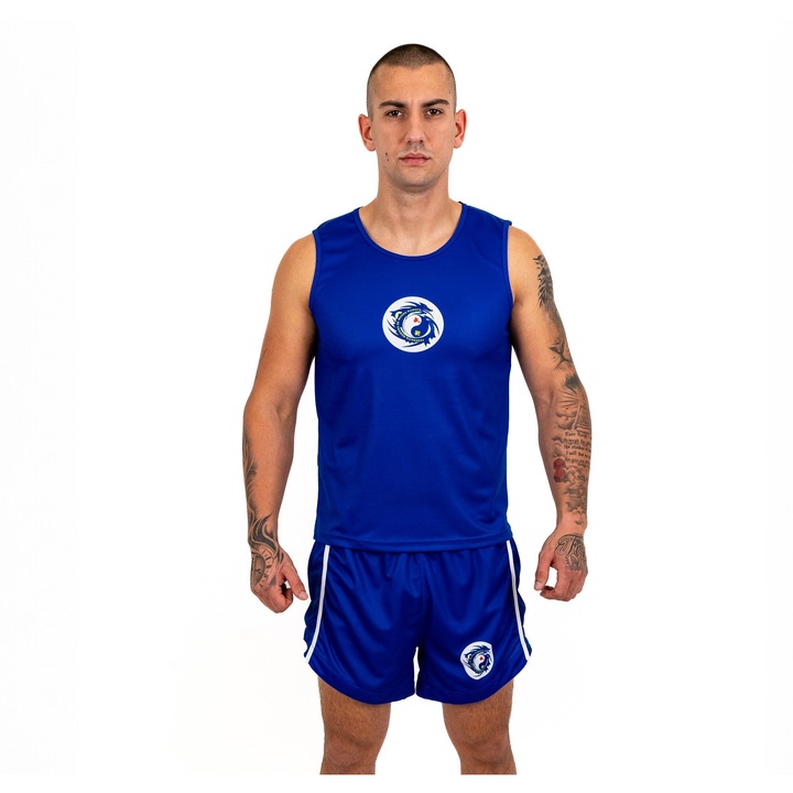 WUSHU Knockout polo / kek, Kék