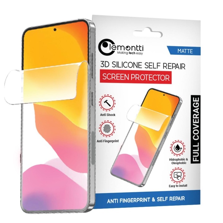 Szilikon Lemontti 3D Self-Repair matt fólia kompatibilis iPhone 11 Pro / XS / X telefonnal