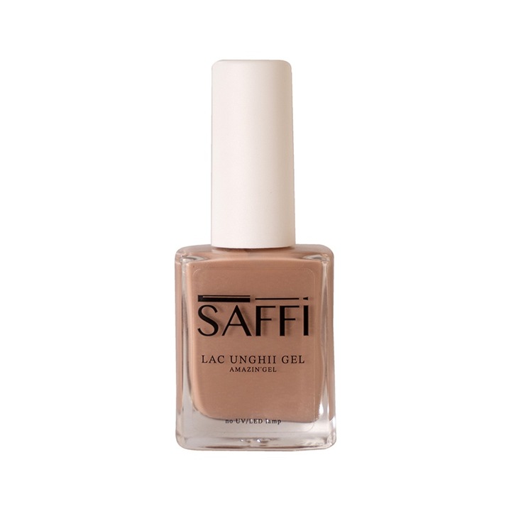 Lac de unghii rezistent fara lampa nr 4 Beige Nude 10ml - Saffi