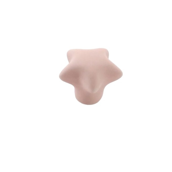 Maner tip buton din ceramica pentru dulap sau sertar, dimensiuni 2.6 x 4 x 4.2 cm model Stea, culoarea roz, The Casius.®