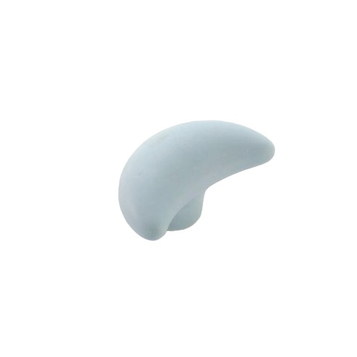 Maner tip buton din ceramica pentru dulap sau sertar, dimensiuni 3.1 x 3 x 6 cm model Luna, culoarea albastru, The Casius.®