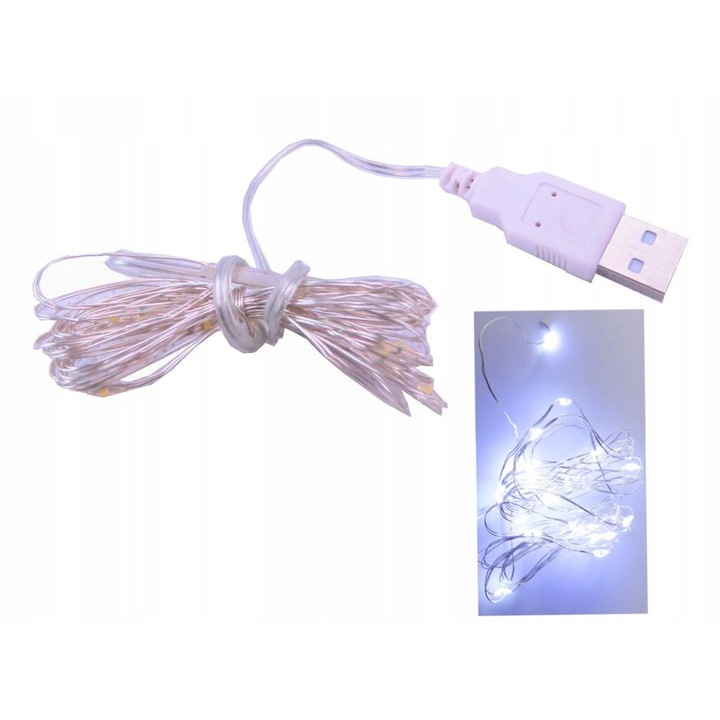 100 LED füzér, USB tápegység