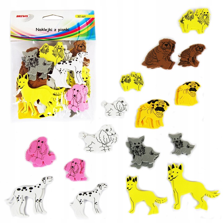 32 db dekoratív habmatrica készlet, tarka