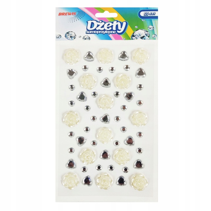 Set 55 Stickere Decorative Roze Ecru pentru Scrapbooking si Decorare