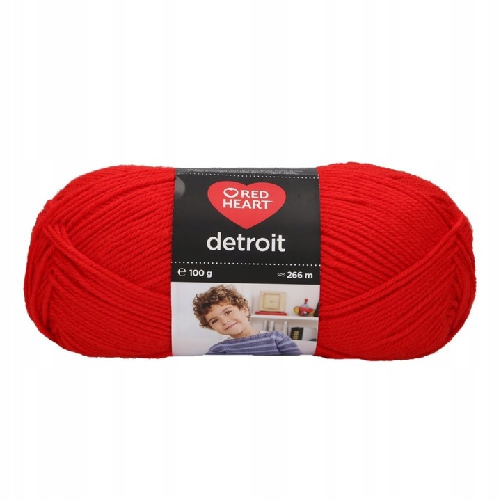 Red Heart Detroit akril fonal, piros, 266 m, 100 g