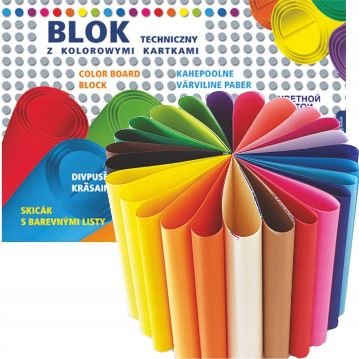 Bloc tehnic A4 Kreska, 25 foi, 170g/m2, multicolor
