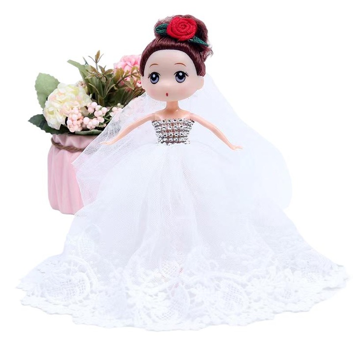 Papusa Mireasa, Decoratiune Nunta, Decoratiune Petrecere, Aniversare, 18CM