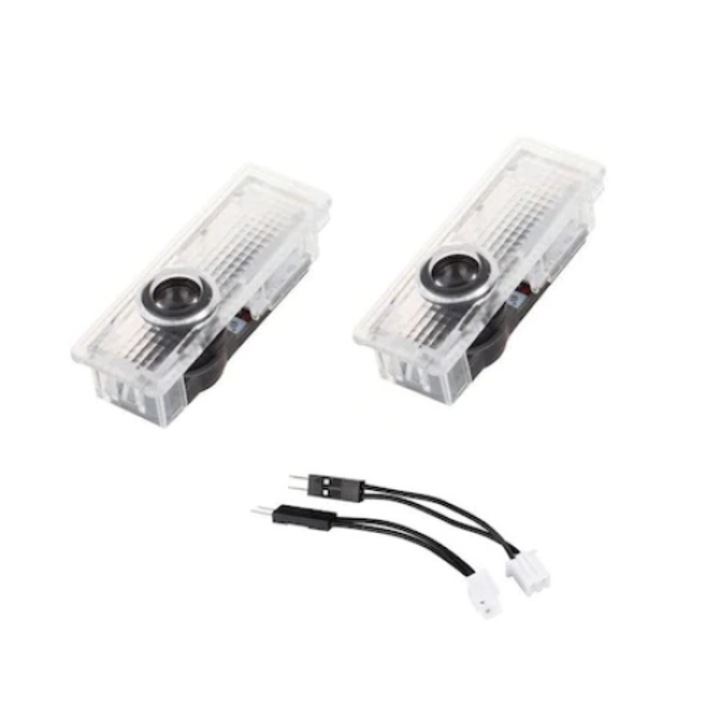 Set 2 Lampi cu Logo //M Holograme Portiere LED / Lumini Ambientale Dedicate pentru usa compatibile cu BMW
