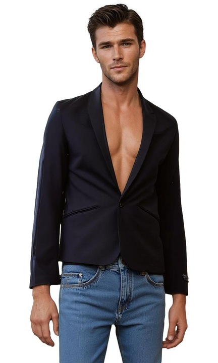 Sacou barbati Selected Homme Spencer Hart, Limited, Albastru inchis, M