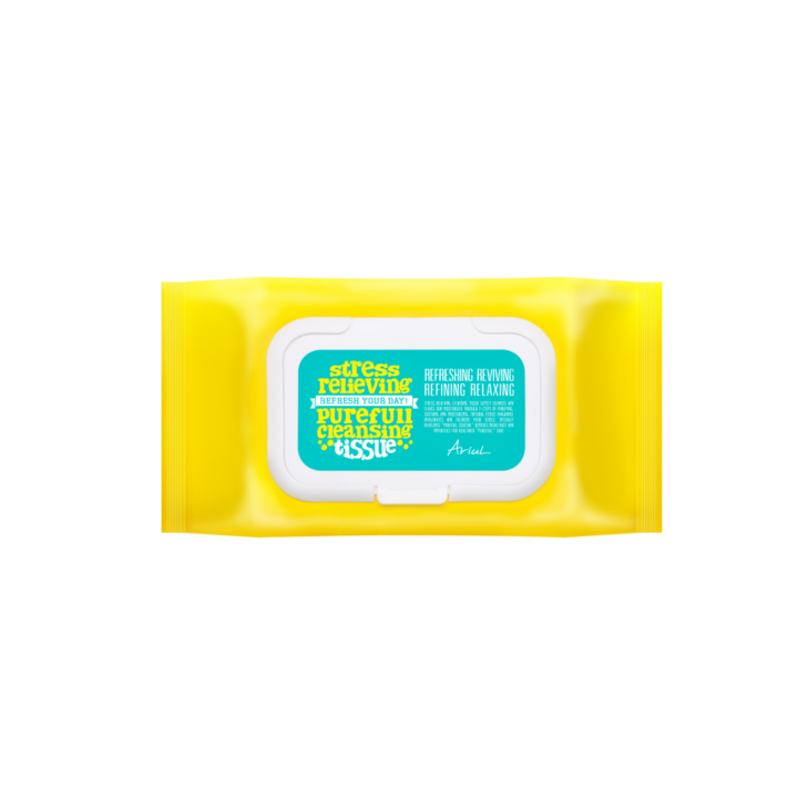 Servetele demachiante Ariul Stress Relieving Purefull Cleansing Tissue, Fara parabeni, Testat Dermatologic,80 buc