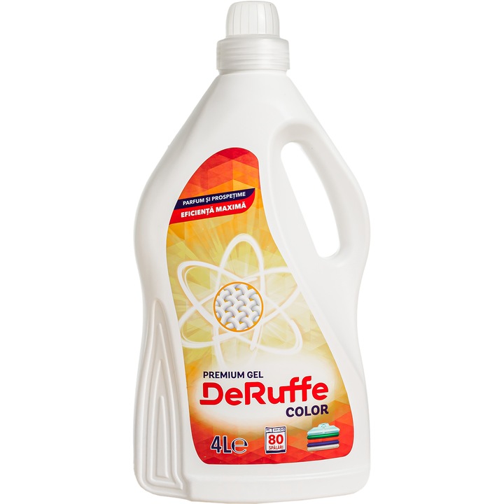 Detergent lichid, Premium gel, DeRuffe Color, 80 spalari