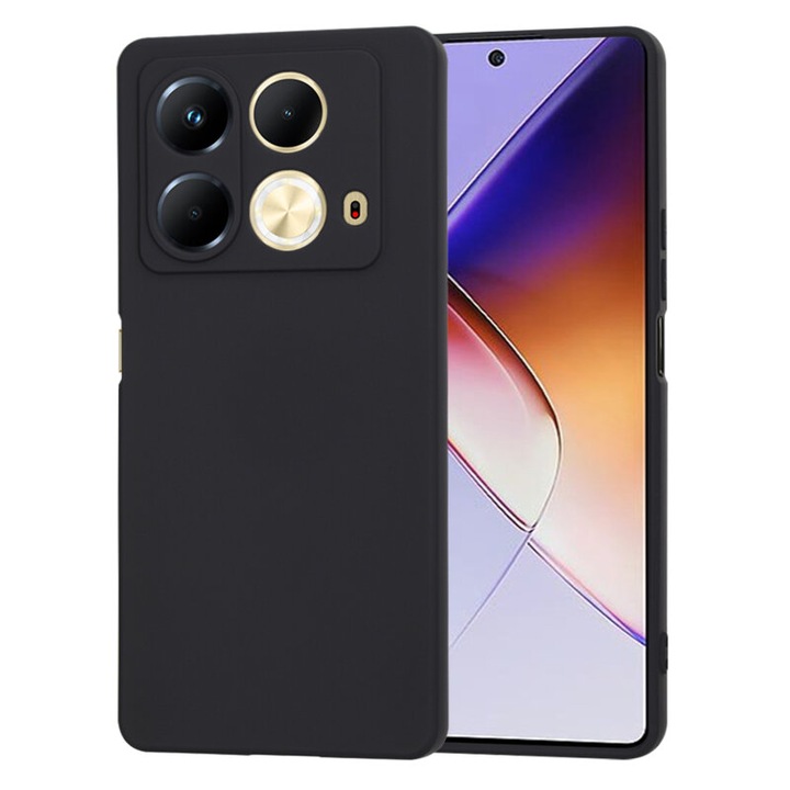 Кейс за Tecno Spark 20 Pro, SoftFlex, W38, силиконов, черен