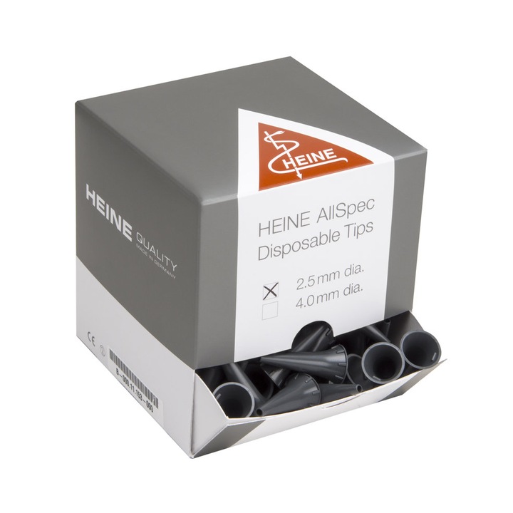 Set palnii otoscop, Heine, 2.5mm, negru