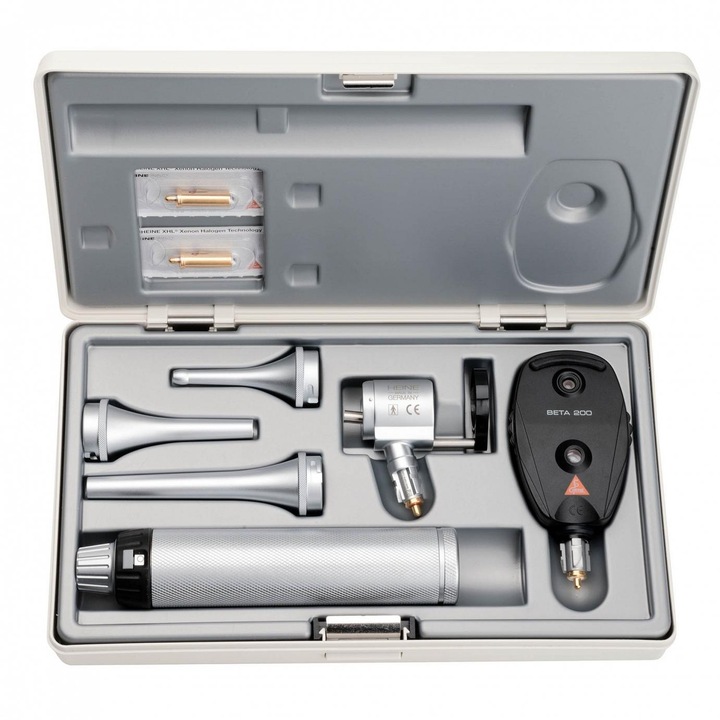 Lampa cu fanta G100 LED si Ophthalmoscop Heine BETA 200 LED, 2.5V, cu iluminare LED