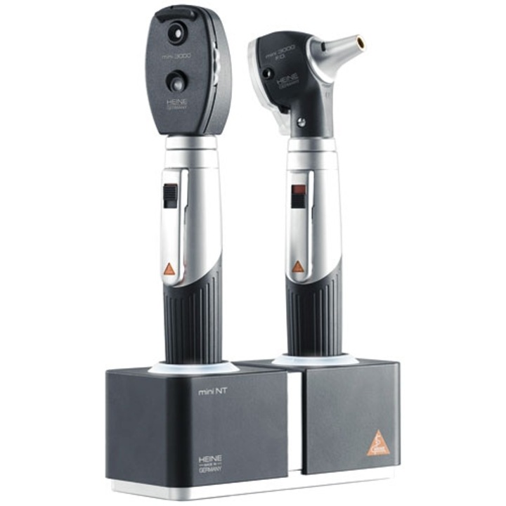 Set de otoscop si oftalmoscop HEINE mini 3000, 4 accesorii, 10 baterii, Epitrapezios
