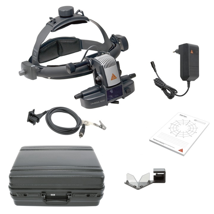 Oftalmoscop indirect Heine, negru